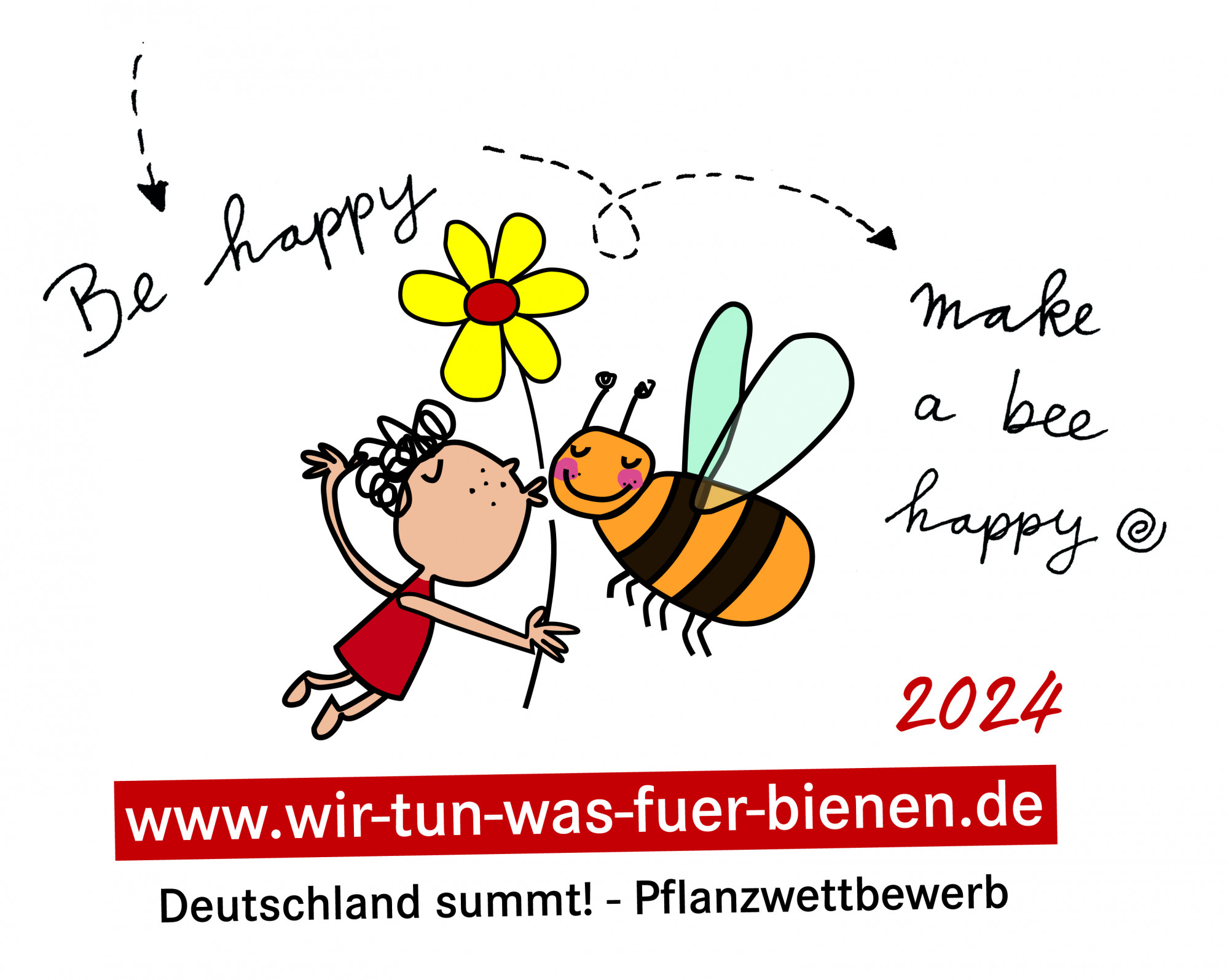 Keyvisual des Pflanzwettbewerbs "Deutschland summt" 2024